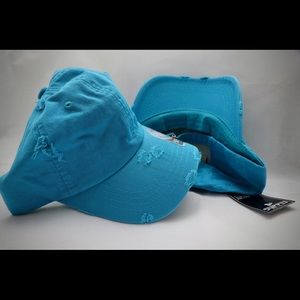 Blue distressed cap (unisex)
